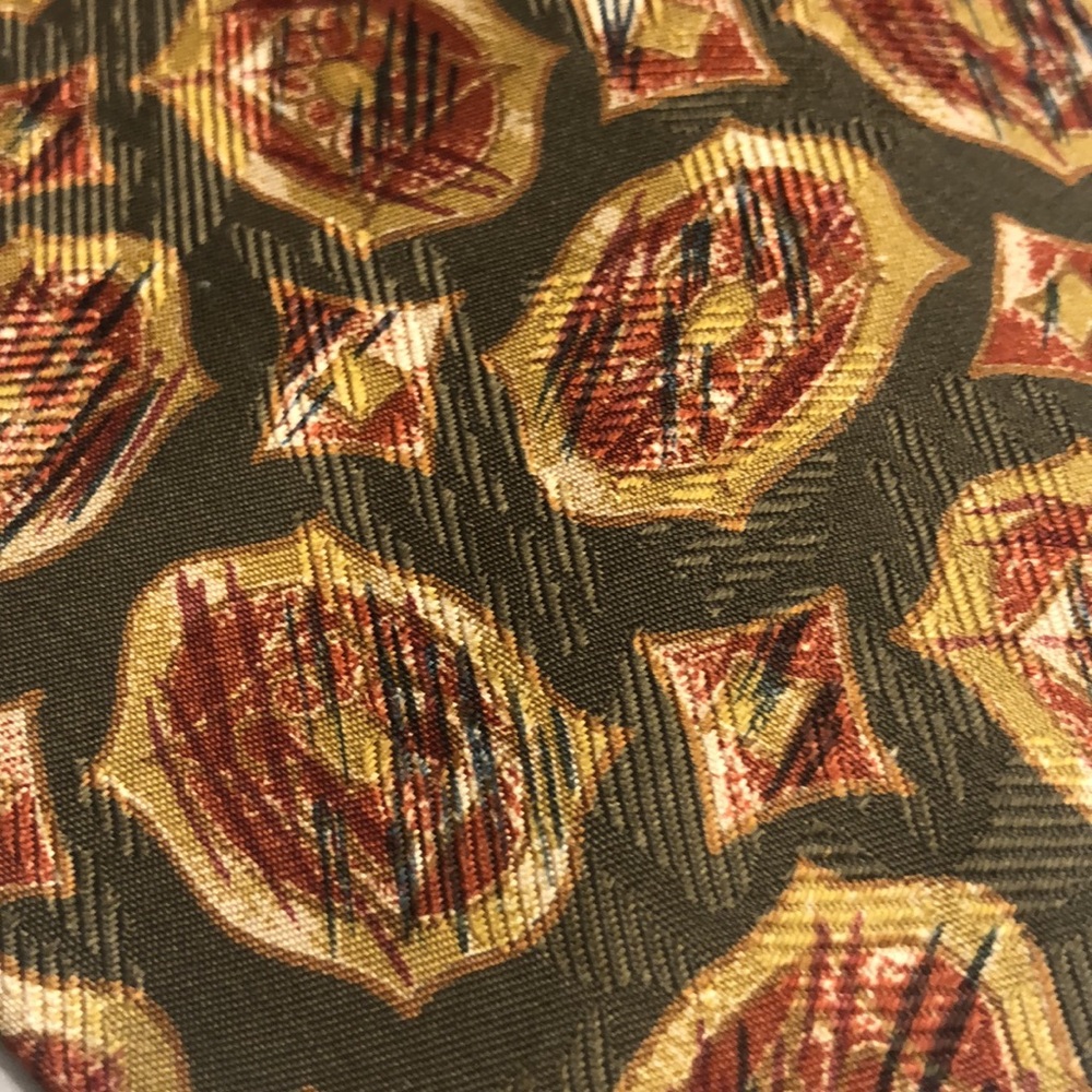 Burberry Tie - Green/ Gold - Picture 2 of 8